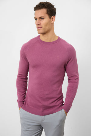 Cotton Crew Neck in Mulberry - TAILORED ATHLETE - ROW