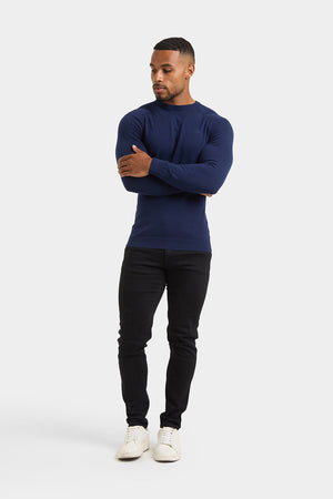 Cotton Crew Neck in Navy - TAILORED ATHLETE - ROW