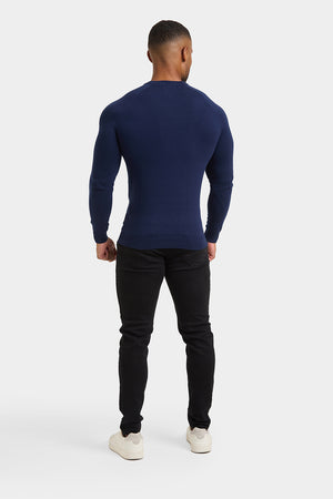 Cotton Crew Neck in Navy - TAILORED ATHLETE - ROW