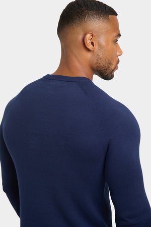 Cotton Crew Neck in Navy - TAILORED ATHLETE - ROW