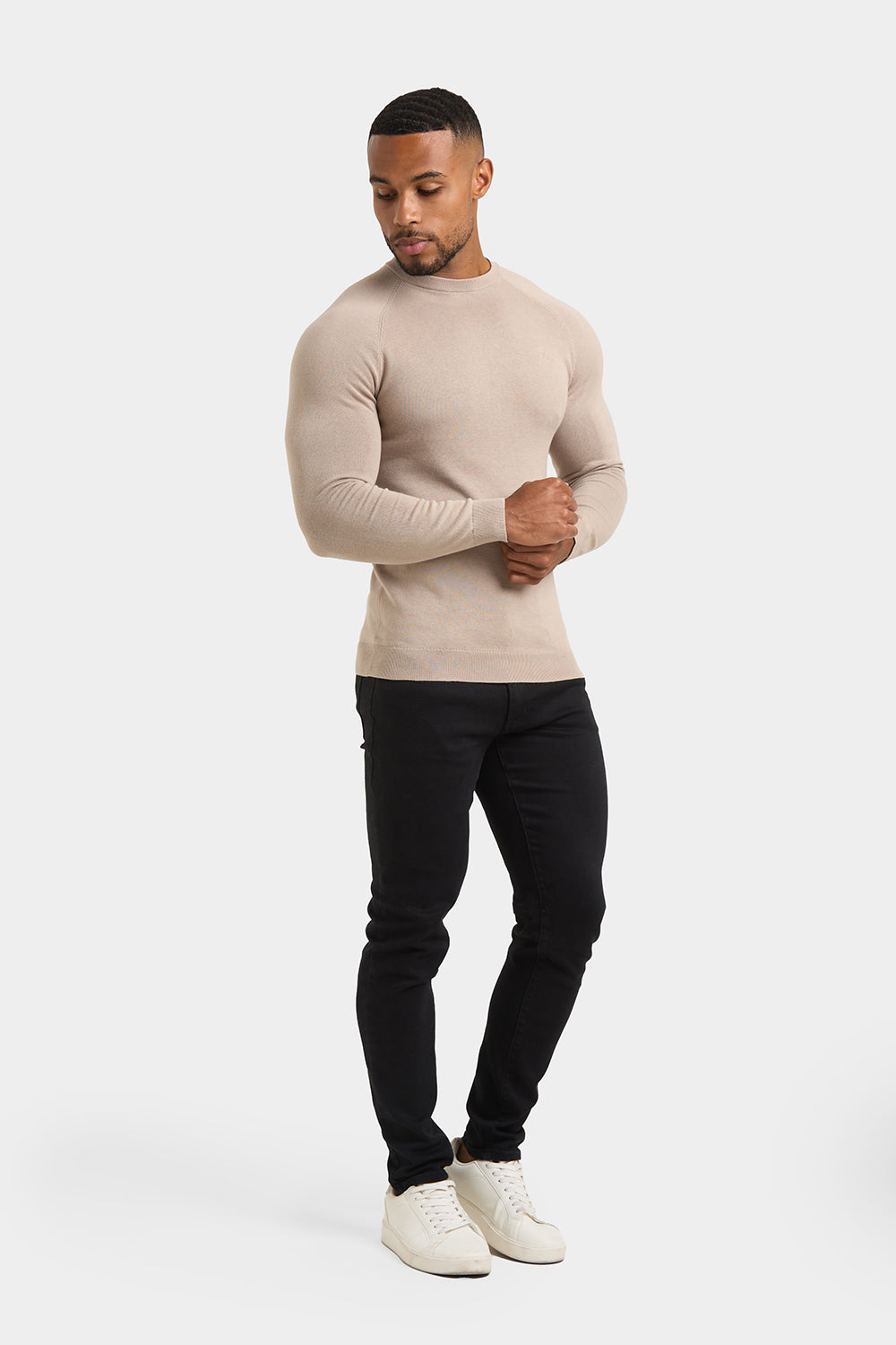 Cotton Crew Neck in Neutral - TAILORED ATHLETE - ROW