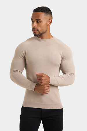 Cotton Crew Neck in Neutral - TAILORED ATHLETE - ROW