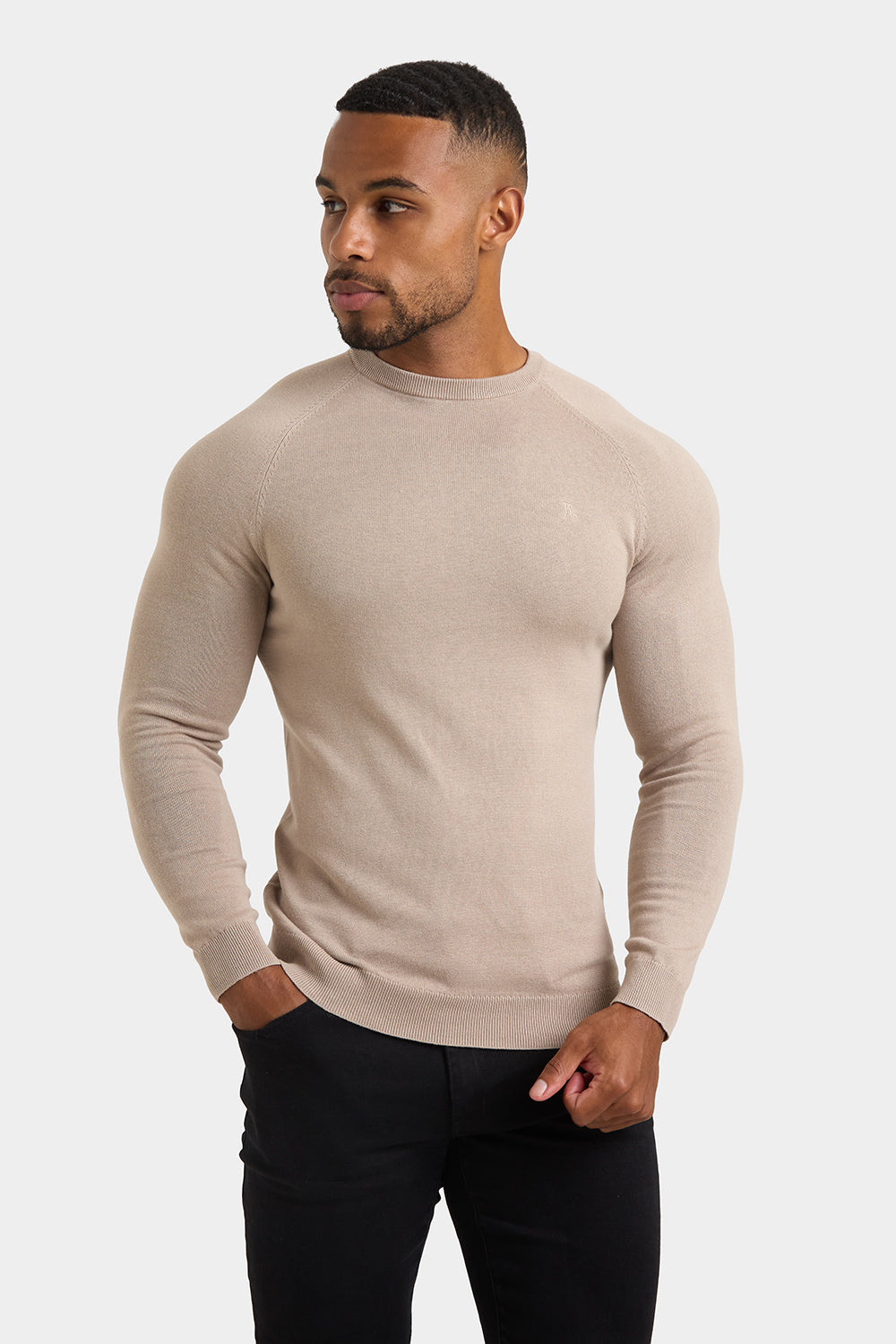 Cotton Crew Neck in Neutral - TAILORED ATHLETE - ROW