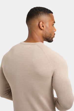 Cotton Crew Neck in Neutral - TAILORED ATHLETE - ROW