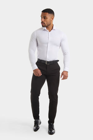 Cutaway Collar Shirt in White - TAILORED ATHLETE - ROW