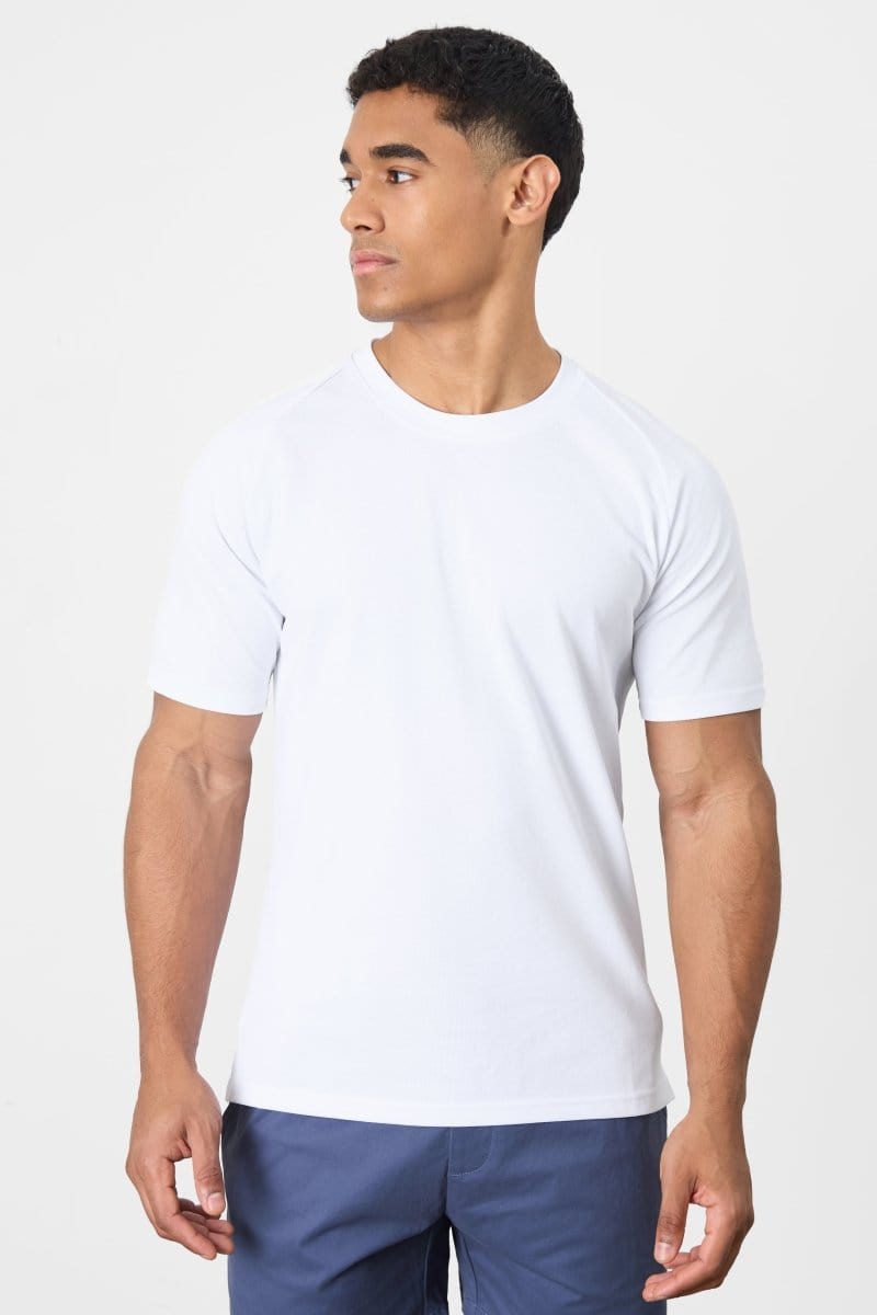 Textured Jersey T-Shirt in White - TAILORED ATHLETE - ROW