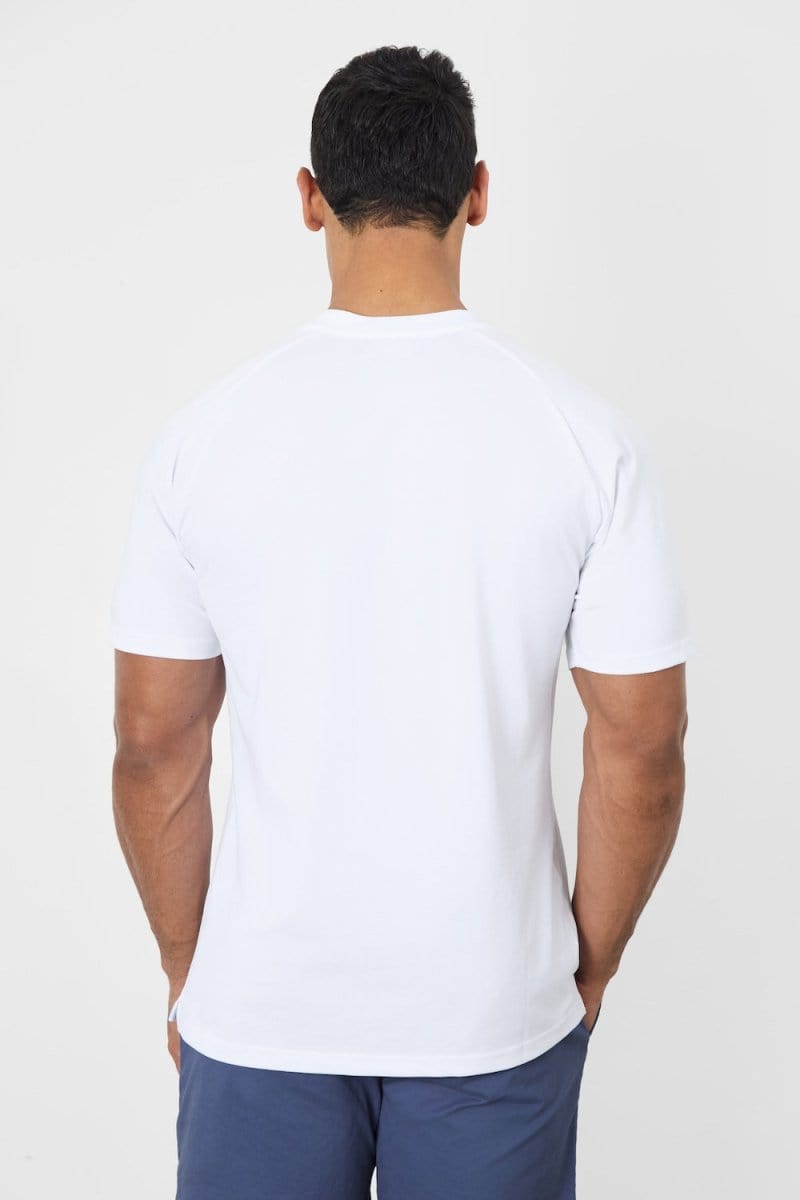 Textured Jersey T-Shirt in White - TAILORED ATHLETE - ROW