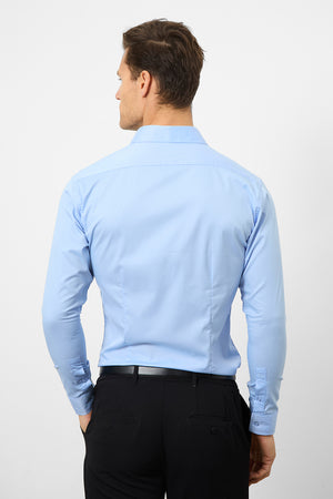 Tailored Fit Dress Shirt in Light Blue - TAILORED ATHLETE - ROW