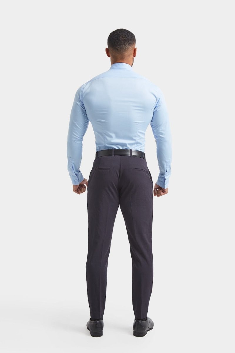 Muscle Fit Dress Shirt in Light Blue - TAILORED ATHLETE - ROW