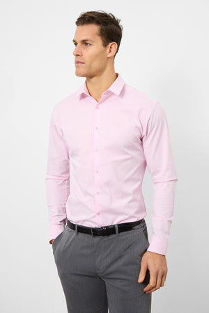 Tailored Fit Dress Shirt in Pink - TAILORED ATHLETE - ROW