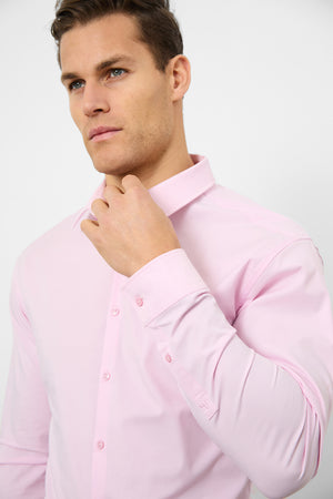 Tailored Fit Dress Shirt in Pink - TAILORED ATHLETE - ROW