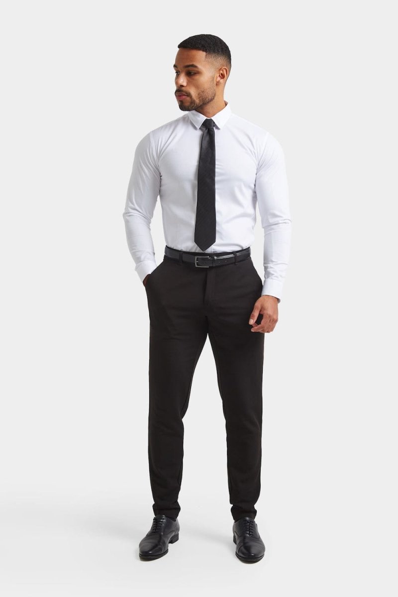 Muscle Fit Dress Shirt in White - TAILORED ATHLETE - ROW