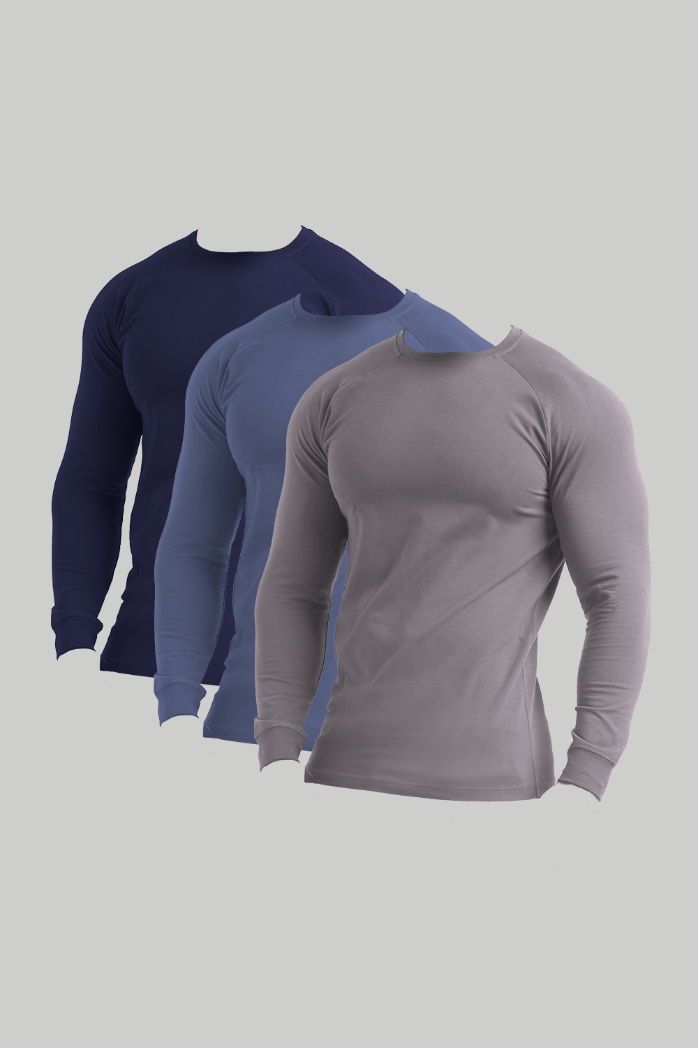 Muscle Fit Long Sleeve Easy 3-Pack - TAILORED ATHLETE - ROW