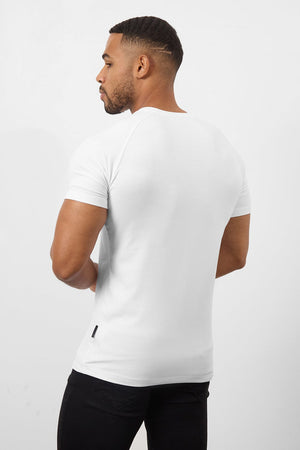 Premium Muscle Fit V-Neck in White - TAILORED ATHLETE - ROW