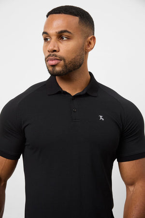 Muscle Fit Polo Shirt in Black - TAILORED ATHLETE - ROW