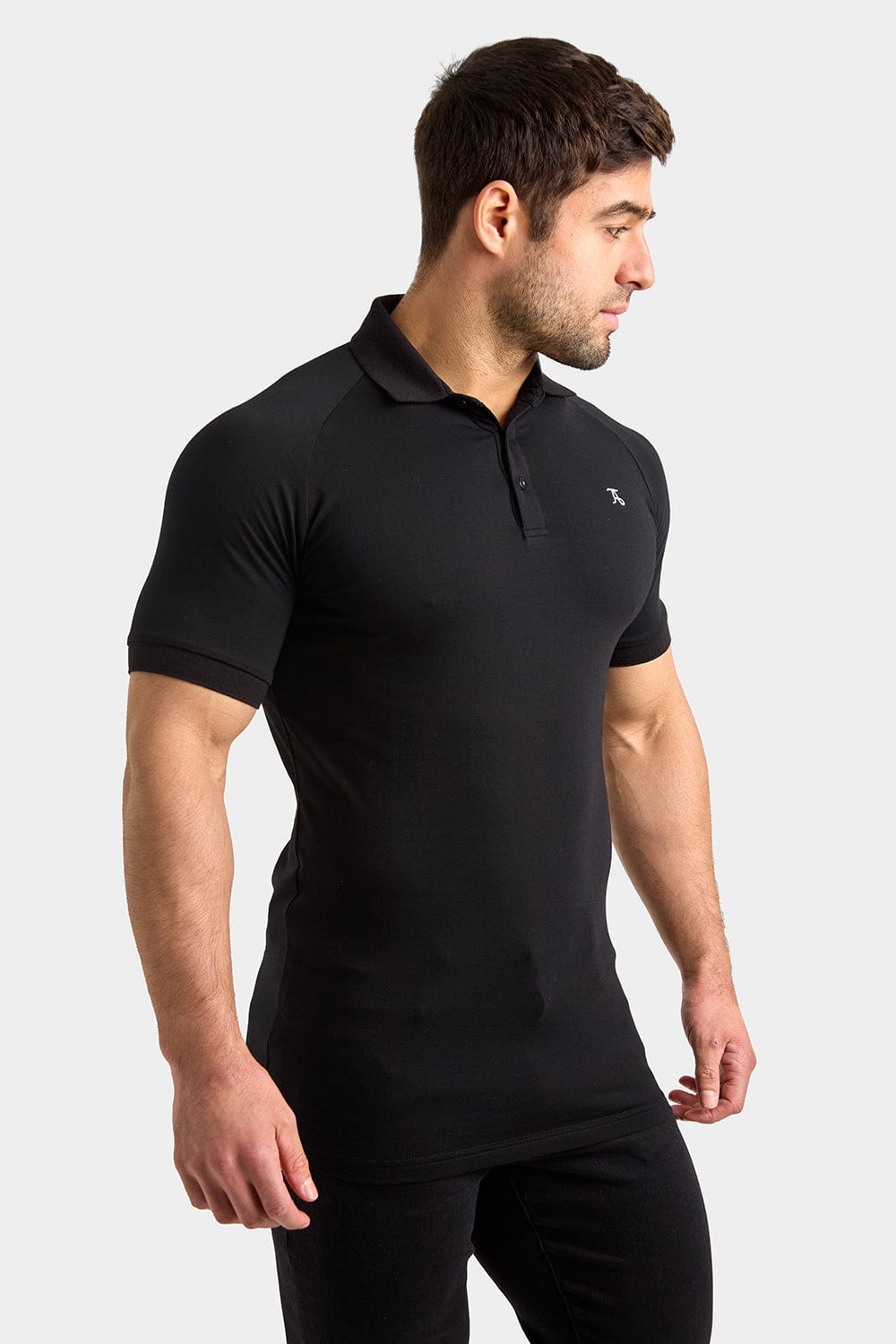 Muscle Fit Polo Shirt in Black