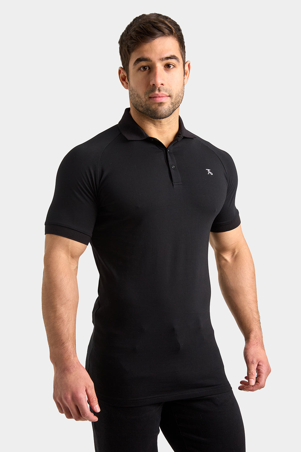 Muscle Fit Polo Shirt in Black