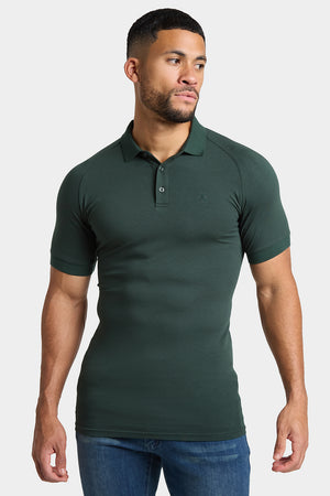 Muscle Fit Polo Shirt in Forest - TAILORED ATHLETE - ROW