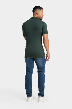 Muscle Fit Polo Shirt in Forest - TAILORED ATHLETE - ROW