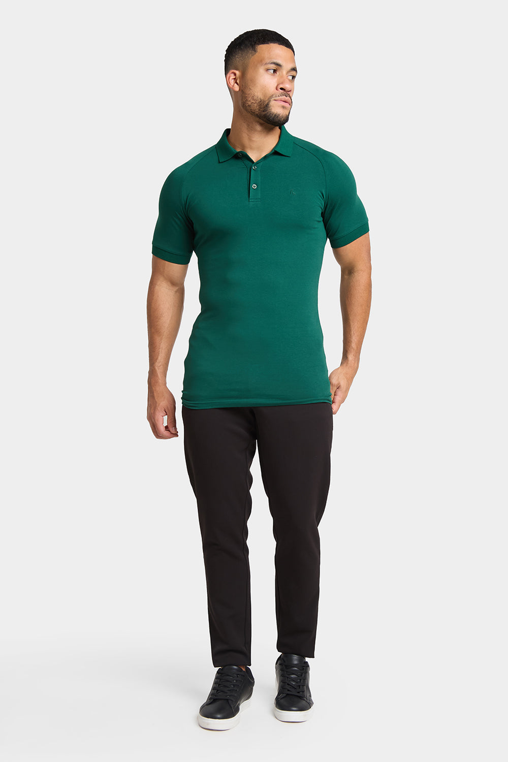 Muscle Fit Polo Shirt in Oxidised Green - TAILORED ATHLETE - ROW