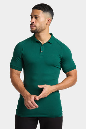 Muscle Fit Polo Shirt in Oxidised Green - TAILORED ATHLETE - ROW