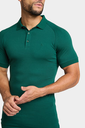 Muscle Fit Polo Shirt in Oxidised Green - TAILORED ATHLETE - ROW