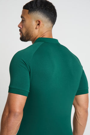 Muscle Fit Polo Shirt in Oxidised Green - TAILORED ATHLETE - ROW