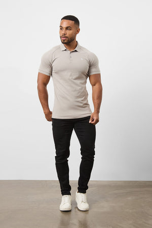 Muscle Fit Polo Shirt in Concrete Grey - TAILORED ATHLETE - ROW