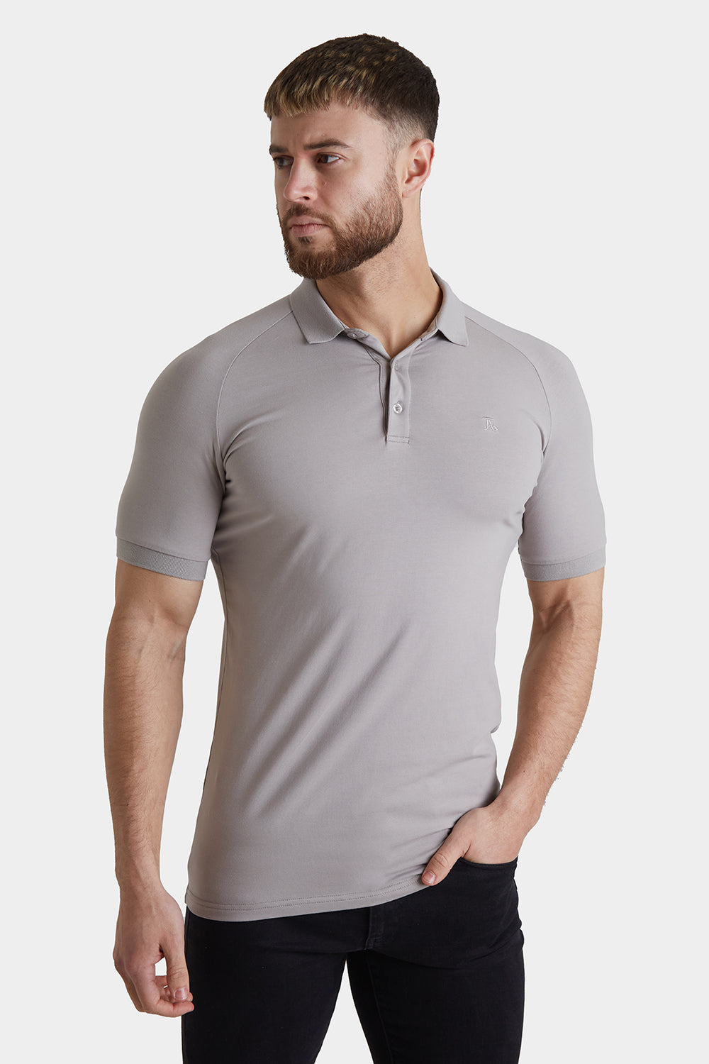 Muscle Fit Polo Shirt in Mole - TAILORED ATHLETE - ROW
