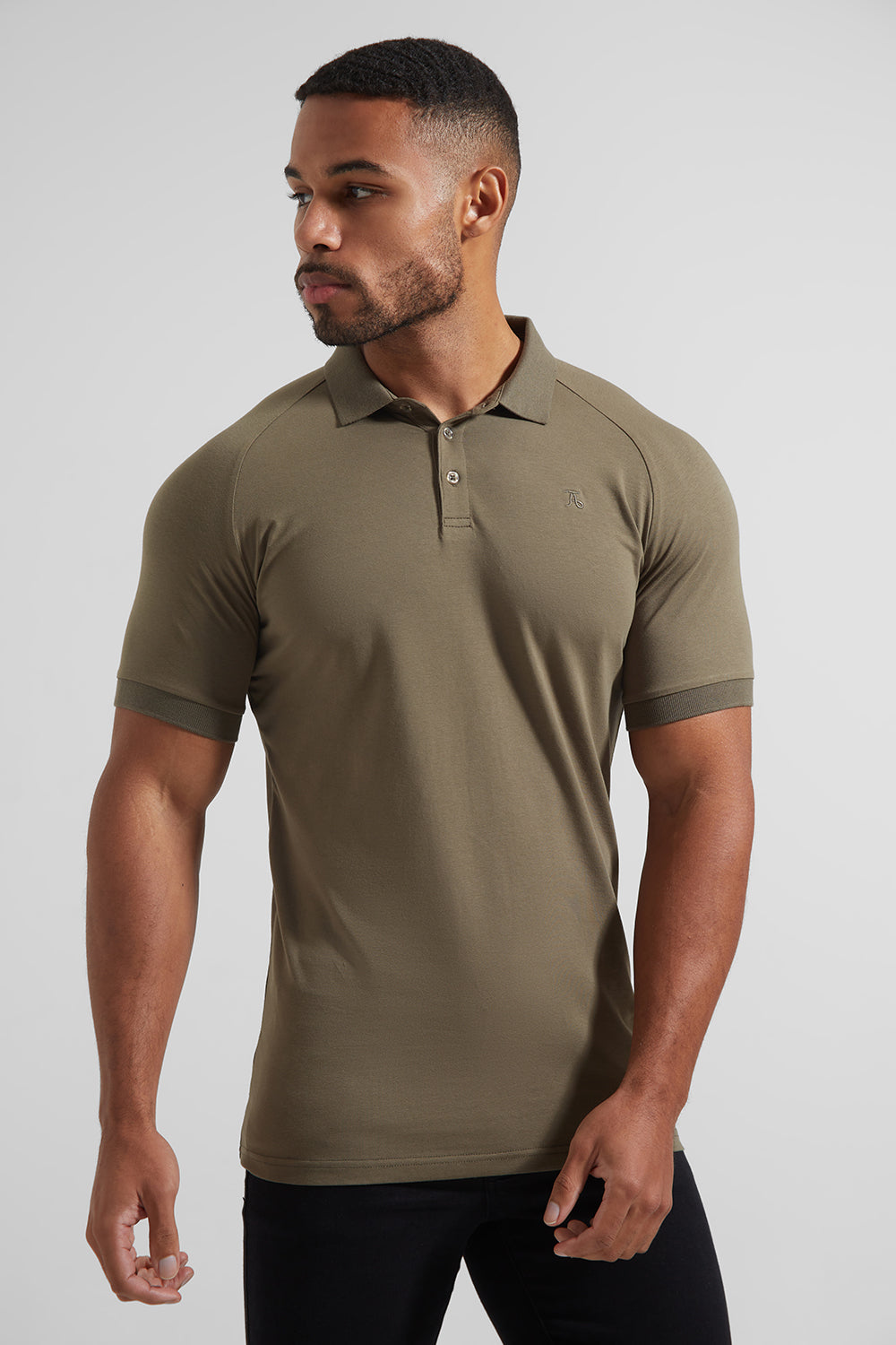 Muscle Fit Polo Shirt in Khaki - TAILORED ATHLETE - ROW