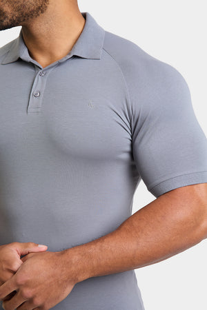 Muscle Fit Polo in Lead Grey - TAILORED ATHLETE - ROW