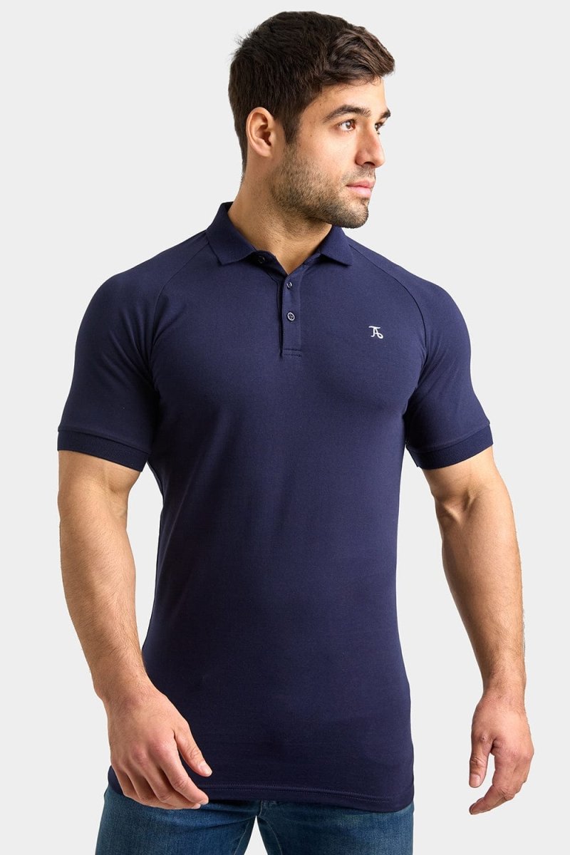 Muscle Fit Polo Shirt in True Navy - TAILORED ATHLETE - ROW