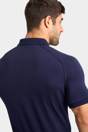 Muscle Fit Polo Shirt in True Navy - TAILORED ATHLETE - ROW