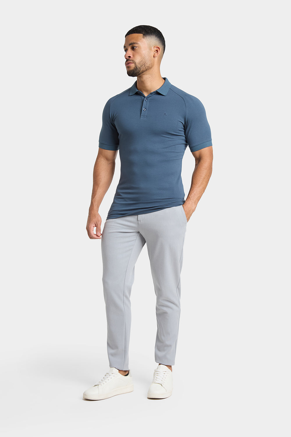 Muscle Fit Polo Shirt in Dark Teal - TAILORED ATHLETE - ROW