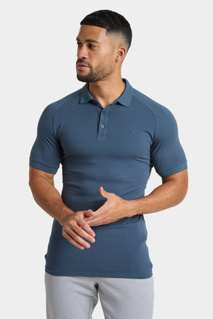 Muscle Fit Polo Shirt in Dark Teal - TAILORED ATHLETE - ROW