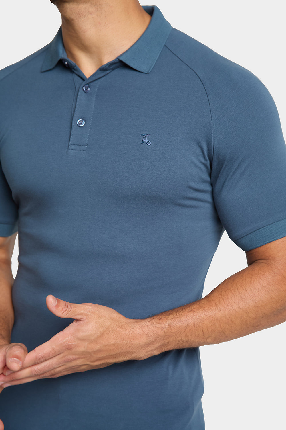 Muscle Fit Polo Shirt in Dark Teal - TAILORED ATHLETE - ROW