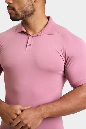 Muscle Fit Polo Shirt in Wood Rose - TAILORED ATHLETE - ROW