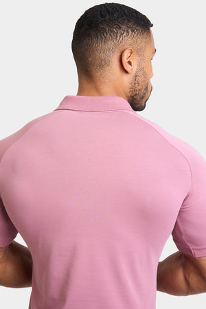 Muscle Fit Polo Shirt in Wood Rose - TAILORED ATHLETE - ROW