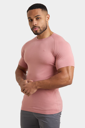 Premium Muscle Fit T-Shirt in Bleached Terracotta - TAILORED ATHLETE - ROW