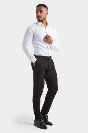 Muscle Fit Essential Trousers in Black - TAILORED ATHLETE - ROW