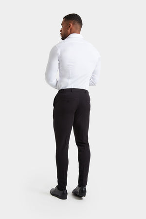 Muscle Fit Essential Trousers in Black - TAILORED ATHLETE - ROW