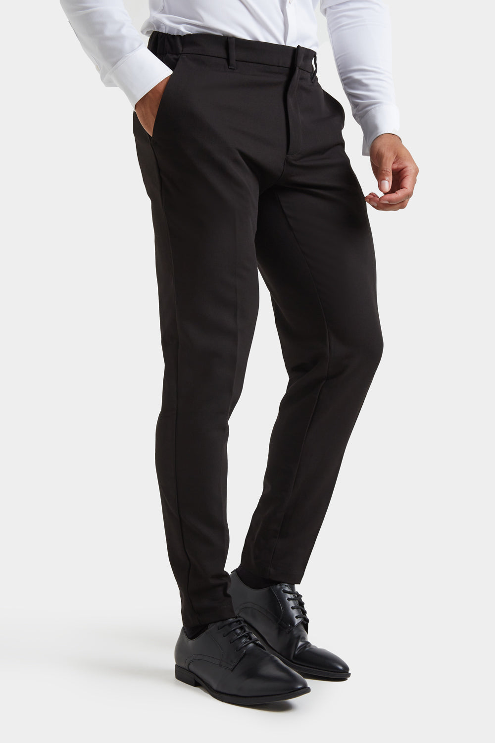 Muscle Fit Essential Trousers in Black - TAILORED ATHLETE - ROW