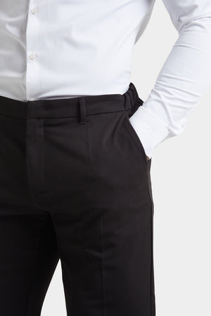 Muscle Fit Essential Trousers in Black - TAILORED ATHLETE - ROW