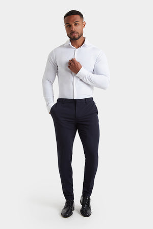 Muscle Fit Essential Trousers in Navy - TAILORED ATHLETE - ROW