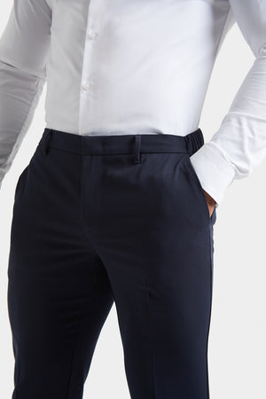 Muscle Fit Essential Trousers in Navy - TAILORED ATHLETE - ROW