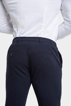 Muscle Fit Essential Trousers in Navy - TAILORED ATHLETE - ROW