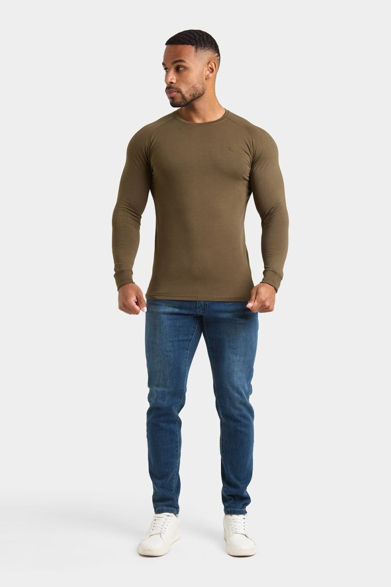 Muscle Fit T-Shirt in Dark Khaki Green - TAILORED ATHLETE - ROW