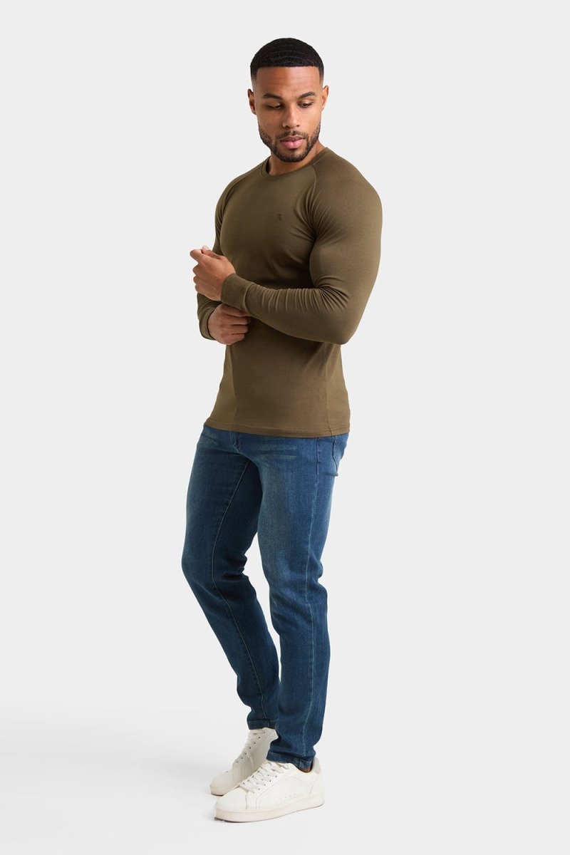 Muscle Fit T-Shirt in Dark Khaki Green - TAILORED ATHLETE - ROW