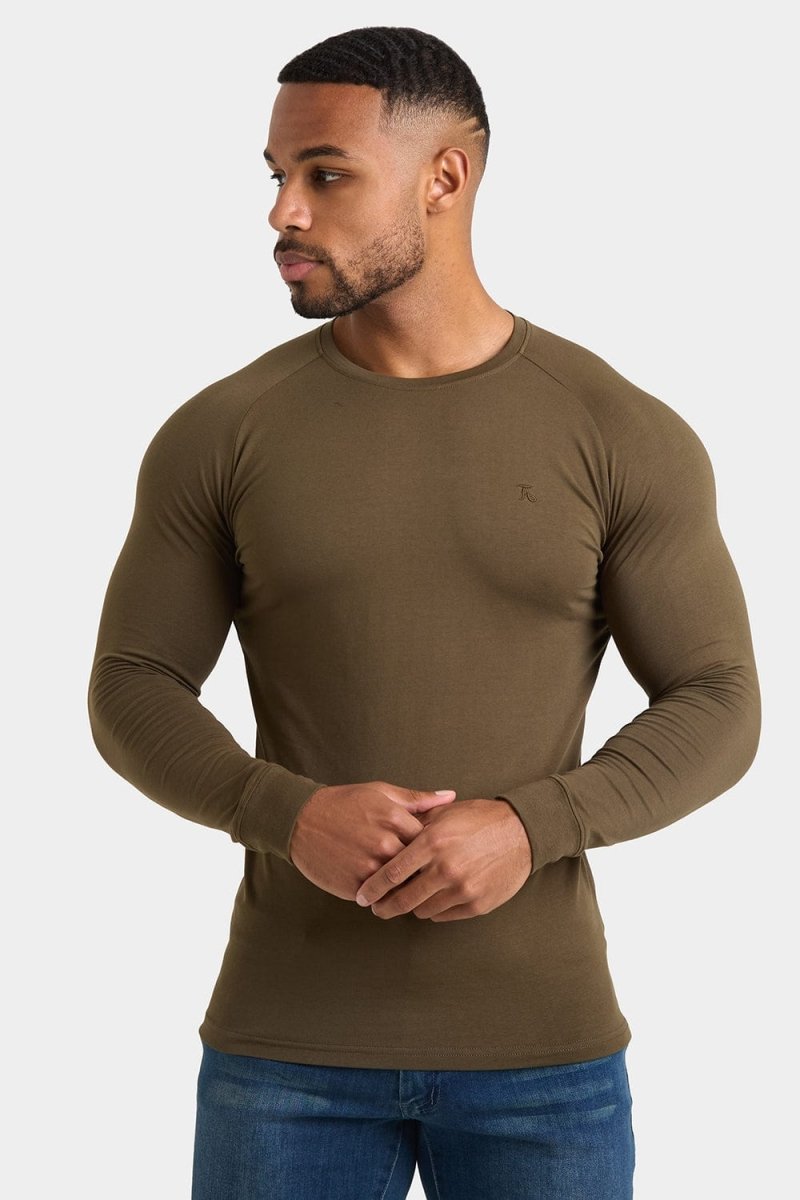 Muscle Fit T-Shirt in Dark Khaki Green - TAILORED ATHLETE - ROW