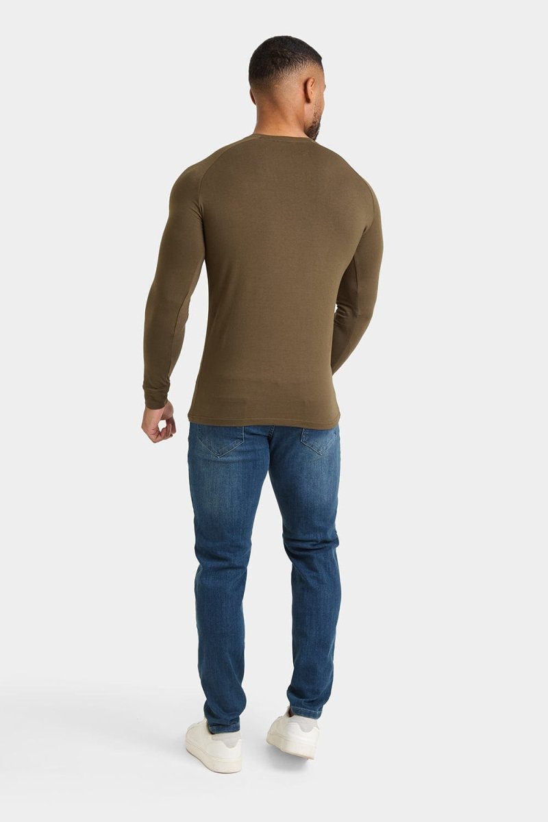 Muscle Fit T-Shirt in Dark Khaki Green - TAILORED ATHLETE - ROW